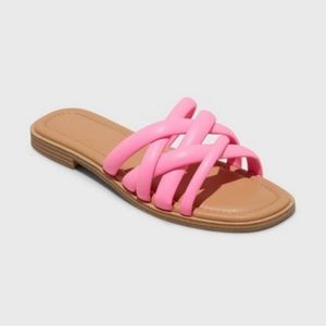 Universal thread, Rian comfort, flat sandals, pink 8.5
